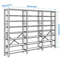 IVAR 3 sections/shelves, pine, 259x30x179 cm