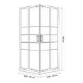 GoodHome Shower Enclosure Beloya 90x90x195cm, chrome/mirror glass