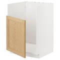 METOD Base cab f TALLSJÖN sink, white/Forsbacka oak, 60x60 cm