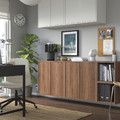 EKET Wall-mounted cabinet combination, walnut effect, 175x35x70 cm