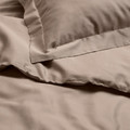 LUKTJASMIN Duvet cover and pillowcase, grey-beige, 150x200/50x60 cm