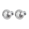 GoodHome Kitchen Cabinet Handle Garni, round pull, chrome effect, 32 mm, 2 pack