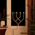 FRÖJDA LED 4-armed candelabra, metal/white, 46 cm