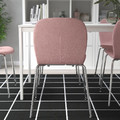 KARLPETTER Chair, Gunnared light brown-pink/Sefast chrome-plated