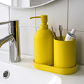 GANSJÖN 3-piece bathroom set, bright yellow