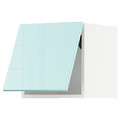 METOD Wall cabinet horizontal, white Järsta, high-gloss light turquoise, 40x40 cm