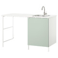 ENHET Storage combination, white/pale grey-green, 139x63.5x87.5 cm