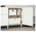 BESTÅ Storage combination with drawers, white stained oak effect/Lappviken white, 180x40x74 cm