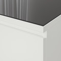 MALM Glass top, transparent grey, 80x48 cm