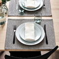 SILVERARV Place mat, beige/blue, 35x45 cm