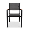 Garden Armchair with Wooden Armrests Toscana, anthracite