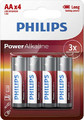 Philips Power Alkaline 4x AA Batteries