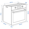 ANRÄTTA Forced air oven w pyrolytic funct, stainless steel