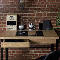 Desk Dolem Industrial, oak/black