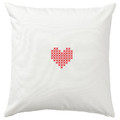 TOSSDAN Cushion cover, white/heart, 50x50 cm