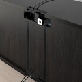 BESTÅ TV bench with doors and drawers, black-brown/Studsviken/Stubbarp dark brown, 240x42x74 cm