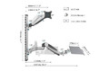 Flexible LCD Wall Mount + Keyboard Max. 27" 8kg