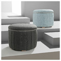 ÅTERLÖGA Pouffe, with storage/Kilanda light blue