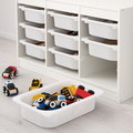 TROFAST Storage combination, white, green, 99x44x56 cm