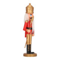 Nutcracker Christmas Decoration 28cm, gold crown