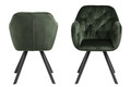 Upholstered Chair Lola, auto return, velvet, forest green