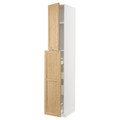 METOD / MAXIMERA Hc w p-o func 1dr/4drw, white/Forsbacka oak, 40x60x240 cm