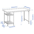 MITTCIRKEL / SPÄND Desk, lively pine effect/white, 120x60 cm