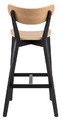 Bar Stool Roxby, black/natural