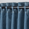 LÖNNSTÄVMAL Block-out curtains, 1 pair, blue, 145x300 cm