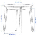 NACKANÄS Table, acacia, 80 cm