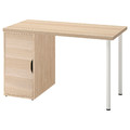 LAGKAPTEN / ALEX Desk, white stained/oak effect white, 120x60 cm