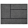 KÖGE Door mat, grey, black, 69x90 cm