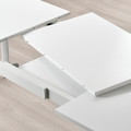 STRANDTORP / TOBIAS Table and 4 chairs, white, transparent, 150/205/260x95 cm