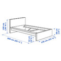 MALM Bed frame with mattress, white stained oak veneer/Valevåg firm, 120x200 cm