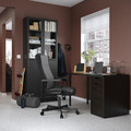 LAGKAPTEN / ALEX Desk, black-brown/black, 120x60 cm