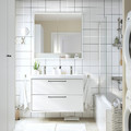 HAVBÄCK / ORRSJÖN Wash-stnd w drawers/wash-basin/taps, white, 102x49x69 cm