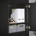 BESTÅ Storage combination with doors, Lappviken black-brown, 120x40x192 cm