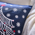 VINTERFINT Cushion cover, Christmas tree dark blue, 50x50 cm