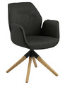 Swivel Chair Aura, auto return, dark grey