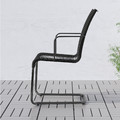 VÄSMAN Chair with armrests, outdoor, black