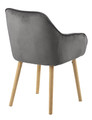 Chair Brooke, velvet, grey