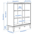 IDANÄS Cabinet with bi-folding doors, dark brown stained, 121x135 cm