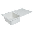 Cooke&Lewis Granite Kitchen Sink Arber 1 Bowl with Drainer, white