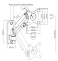 Gembird Adjustable Wall Display Monitor Mounting Arm 17-27" 7kg