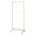 MITTZON Frame w cstrs/clths rail/disp shlf, white, 85x205 cm