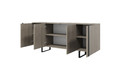 Four-Door Cabinet Verica 200cm, biscuit oak/black legs