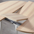 GAPERHULT Extending table, ash/white, 90/120x90 cm