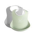 BABYBJÖRN Soft Bibs, Grey / Powder Green