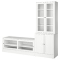 HAVSTA TV storage combination/glass doors, white, 241x47x212 cm