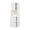 METOD / MAXIMERA Hi cab f micro combi w door/3 drwrs, white/Stensund white, 60x60x200 cm